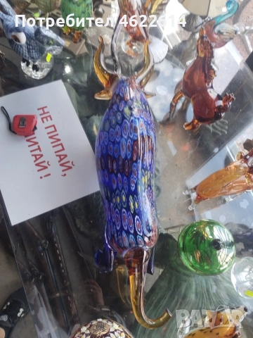 ПРОДАВАМ ОГРОМНА ФИГУРА НА БИК МОРАНО ОТЛИЧНА , снимка 5 - Антикварни и старинни предмети - 55128249
