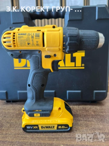 Акумулаторен винтоверт DEWALT DCD771, снимка 6 - Винтоверти - 54099110