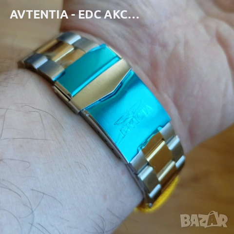 Часовник Invicta Prodiver 100м, механизъм Seiko/Hattori/TMI, корона на винт, 43мм, синьо-зелен, снимка 9 - Мъжки - 54582280