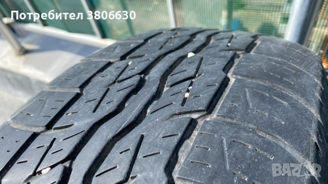 5 бр. Bridgestone Dueler H/T 687 225/65 R17 101S – 6-6,5 мм грайфер, снимка 4 - Гуми и джанти - 54813938