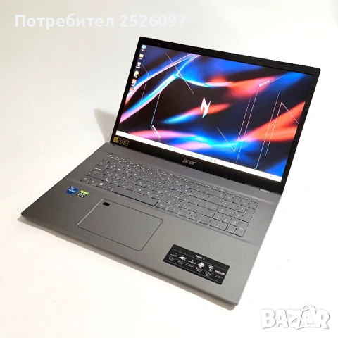 Acer Aspire 5/17.3” IPS/i5-1240p/32GB RAM/RTX 2050/1TB NVMe, снимка 2 - Лаптопи за игри - 54555667