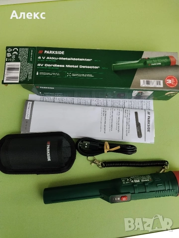 Детектор за метал, водоустойчив пинпойнтер металотърсач PARKSIDE -USB зареждане 3г.гаранция
