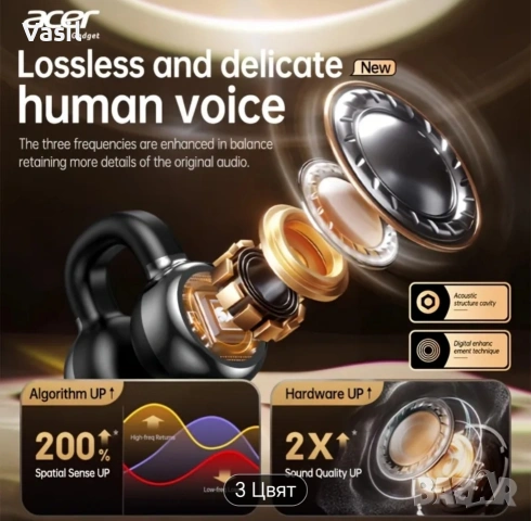 Слушалки Acer OHR 537 или 629, снимка 8 - Безжични слушалки - 54316154