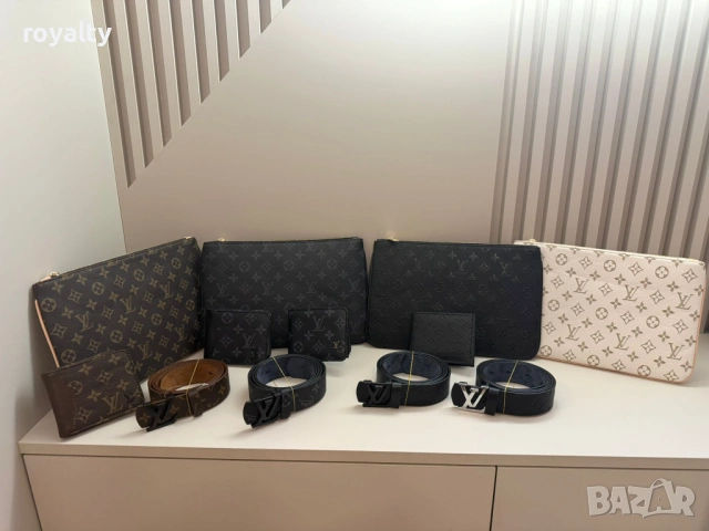 Louis Vuitton Нов Клъч Колан Портмоне Комплект Различни Цветове Луи Витон 