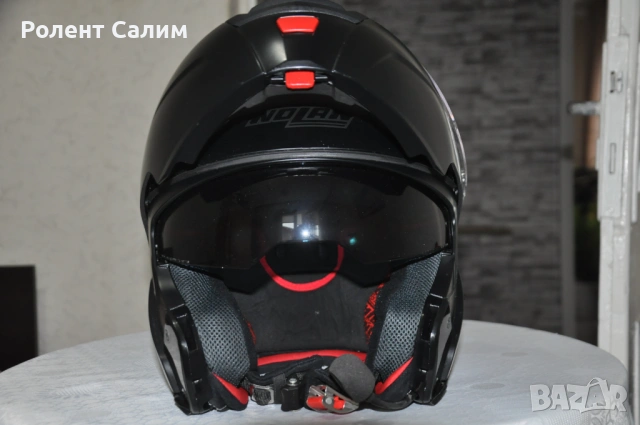 Модуларна каска Nolan N90-2 с вградена N-Com B601S – Размер XL, снимка 2 - Аксесоари и консумативи - 54371141