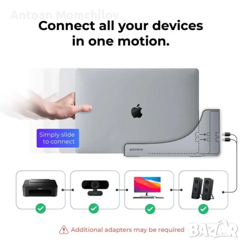 Докинг станция Ascrono MacBook Docking Station Type F, снимка 8 - Лаптоп аксесоари - 54805389