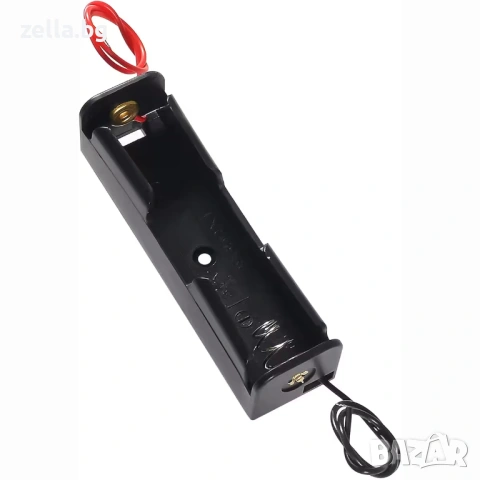 Комплект 5 броя държачи за батерия 18650 3.7V с изводи – 1 слот, PP пластмаса, за Arduino, LED 10486, снимка 11 - Друга електроника - 54706396