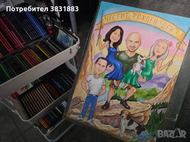Ръчно Рисувани Карukamypu, снимка 4 - Картини - 55259878