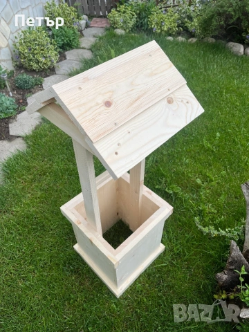 Градински декоративен бунар от масив, снимка 5 - Градински мебели, декорация  - 54369709