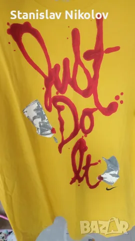 Тениска Nike Just do it paint spray, Size XL, снимка 2 - Тениски - 55585641