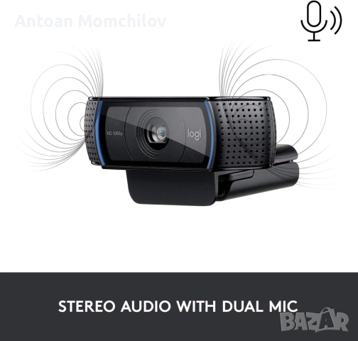 Уеб камера Logitech C920 Pro HD 1080p, снимка 2 - Камери - 55092053