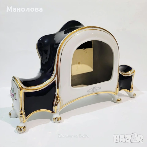 Порцеланов настолен часовник Royal Dux Bohemia Komtesa в стил Empir., снимка 8 - Други ценни предмети - 55255737