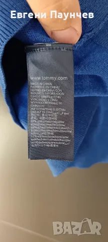 Tommy Hilfiger размер М мъжки тънък пуловер син , снимка 3 - Пуловери - 55421902