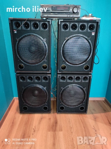 4 Колони 15-Ки Почти нови  със Усилвател Technics 