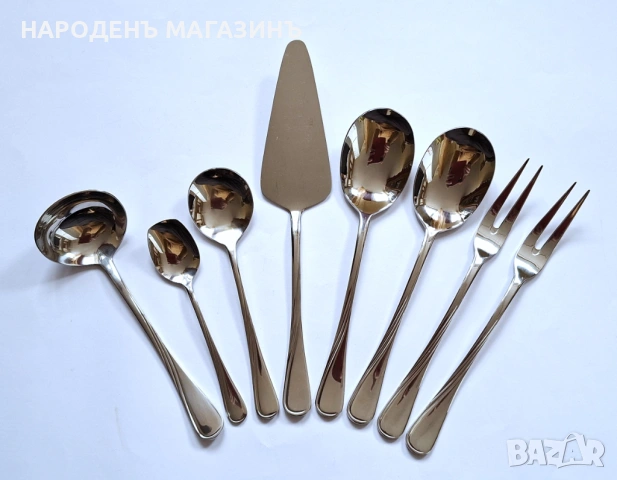 JUSTINUS - SOLINGEN - GERMANY - Прибори за хранене сервиз за 12 човека + комплект за сервиране нож , снимка 10 - Други ценни предмети - 53964849