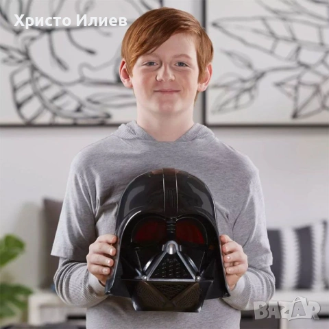 Star Wars Интерактивна маска Hasbro Darth Vader с функция промяна на гласа, снимка 6 - Други - 54482316
