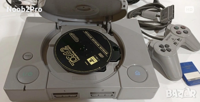 Sony PlayStation 1 (PS1) PAL + 2 Контролера + 2 Memory Card + 2 Игри, снимка 3 - PlayStation конзоли - 54961697