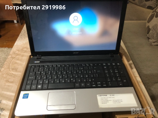 Запазен Acer Aspire E1-531, снимка 3 - Лаптопи за дома - 54801185