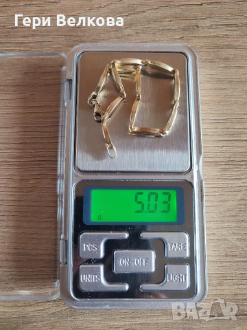 Дамска златна гривна с печат 585/14к. Жълто и бяло българско злато., снимка 3 - Гривни - 54014709