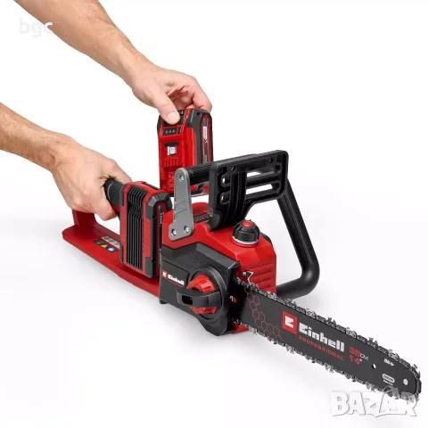Професионален Верижен Акумулаторен Трион Einhell 36V Dual GP-LC 36/35 Безчетков TWIN-Pack мотор, снимка 4 - Моторни триони/резачки - 55545387