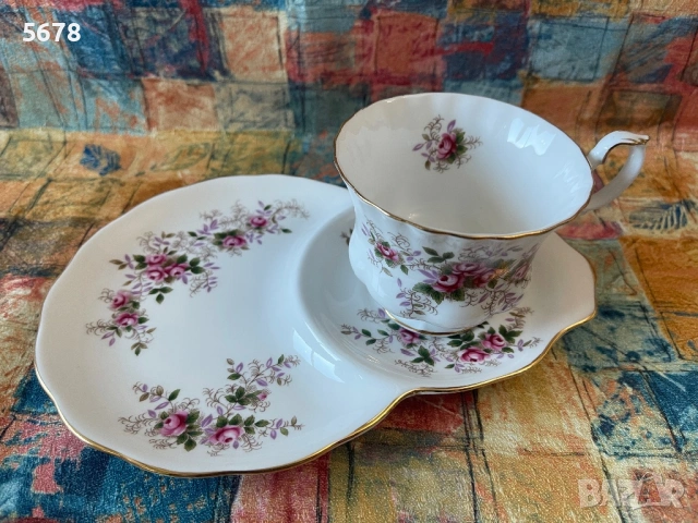 Royal Albert тенис сет Lavender Rose, снимка 2 - Антикварни и старинни предмети - 54294498