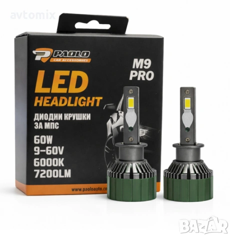 Диодни крушки M9 PRO H4 9-60V 2БР/К-Т