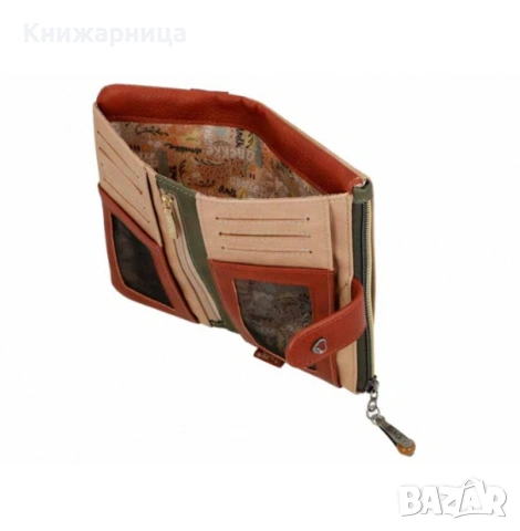 Портфейл Anekke Peace & Love Camel, 38809-907, снимка 6 - Портфейли, портмонета - 54631251