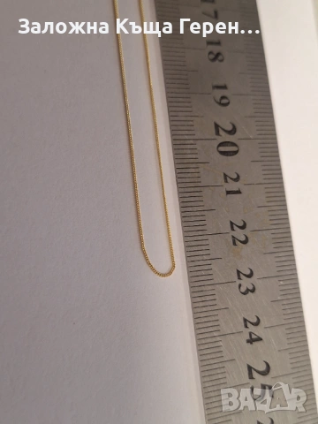 Златен синджир 0,58гр. 9 карата, снимка 3 - Колиета, медальони, синджири - 54178210