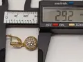 Златни обеци с брилианти , снимка 7