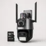 Двойна Smart WiFi безжична IP 6MPX камера 15108 + Подарък Карта памет HIKSEMI NEO 64GB , снимка 4