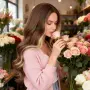 Ефектна кафява 66 см перука с руси предни кичури на път, снимка 1