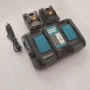 Комплект Двойно Бързо Зарядно DC18RD + 2 бр. Батерии 18V 5.5Ah за Makita LXT, снимка 2