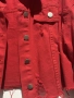     SHEIN Red Cropped Denim Jacket , снимка 4