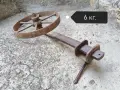 Старо Ковано Метално Колело От Стар Плуг, Рало. / 6 кг. / НОМЕР 509., снимка 4