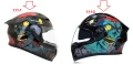 Каска за Мотор шлем с вградени Очила два цвята, снимка 1