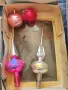 Стари стъклени коледни играчки, снимка 6