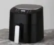 Фритюрник, 1300W, 4.2л., горещ въздух, таймер, до 200°C, Черен/Бял, снимка 1