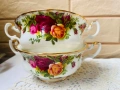 ROYAL ALBERT красиви купички от Англия от костен порцелан с 2 дръжки, снимка 1