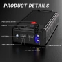 6000A Стартер Jumpstarter, Джъмпстартер за автомобил 12V с LED фенер, USB изход, снимка 2