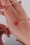 СРЕБЪРНО КОЛИЕ 925 С НАТУРАЛЕН КАРНЕОЛ, снимка 2