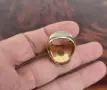 КРАСИВ ВИНТИДЖ ПОЗЛАТЕН ПРЪСТЕН с КОПИЕ на АНГЛИЙСКИ ЗЛАТЕН СУВЕРЕН на Кралица Виктория от 19ти Век, снимка 5