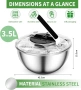 Салатена центрофуга 4.5L от неръждаема стомана, снимка 3