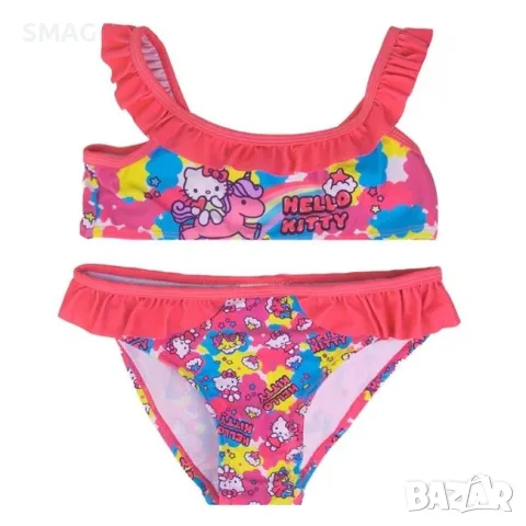 Детски бански бикини за момиче цикламeн с Hello Kitty_1250305