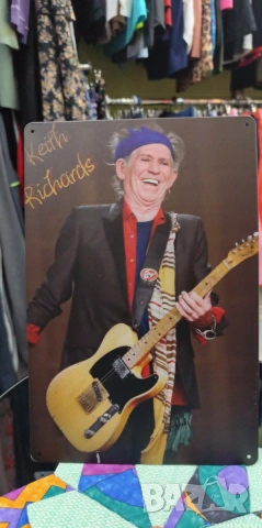 Keith Richards-метална табела (плакет), снимка 3 - Китари - 53798872