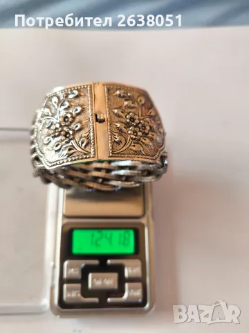 Дамска сребърна гривна, снимка 2 - Гривни - 55446821