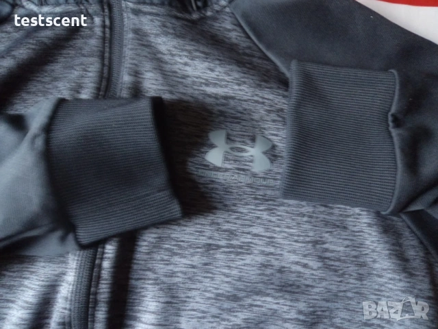 Мъжки суичър Under Armour ColdGear серия худи с цип черно сиво L Large, снимка 8 - Суичъри - 54511914