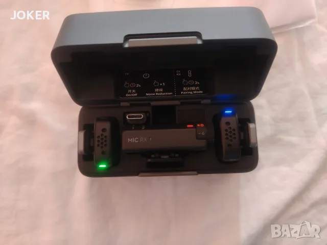 DJI Mic Mini – 2 предавателя + приемник + заряден кейс, пълен комплект, снимка 5 - Микрофони - 55601322