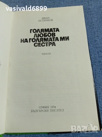 Иван Остриков - Голямата любов на голямата ми сестра , снимка 5 - Българска литература - 55165873