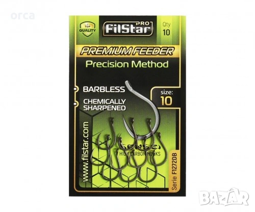 Куки без контра FilStar Sensei Premium Method Feeder F1272DB 10бр, снимка 2 - Такъми - 55061138