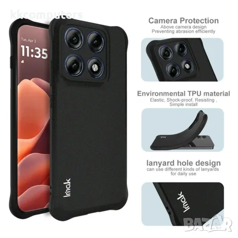 IMAK за Motorola Edge 70 Pro 5G / 70 Pro+ 5G Airbag Удароустойчив TPU Калъф със Скрийн Протектор – М, снимка 3 - Калъфи, кейсове - 55440101